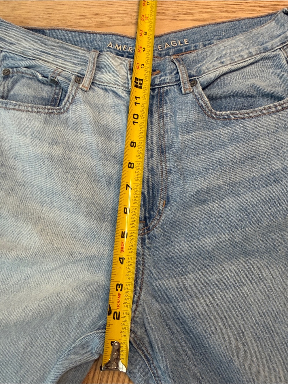 American Eagle Outfitters Skater Two Toned Wide-Leg Distressed Jeans 12 - Picture 8 of 13